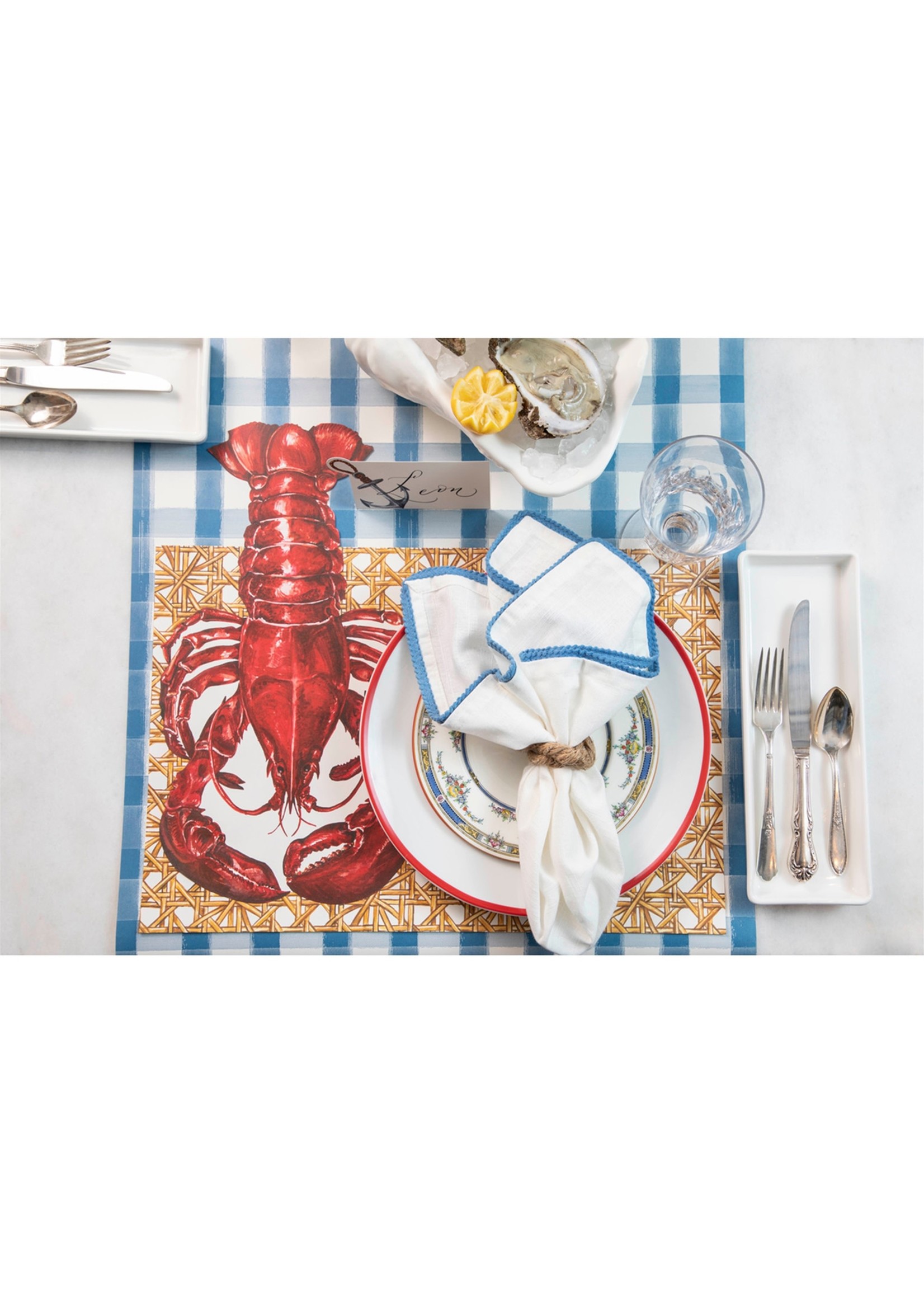 Hester & Cook Paper Placemats - Rattan Weave (24 sheets)