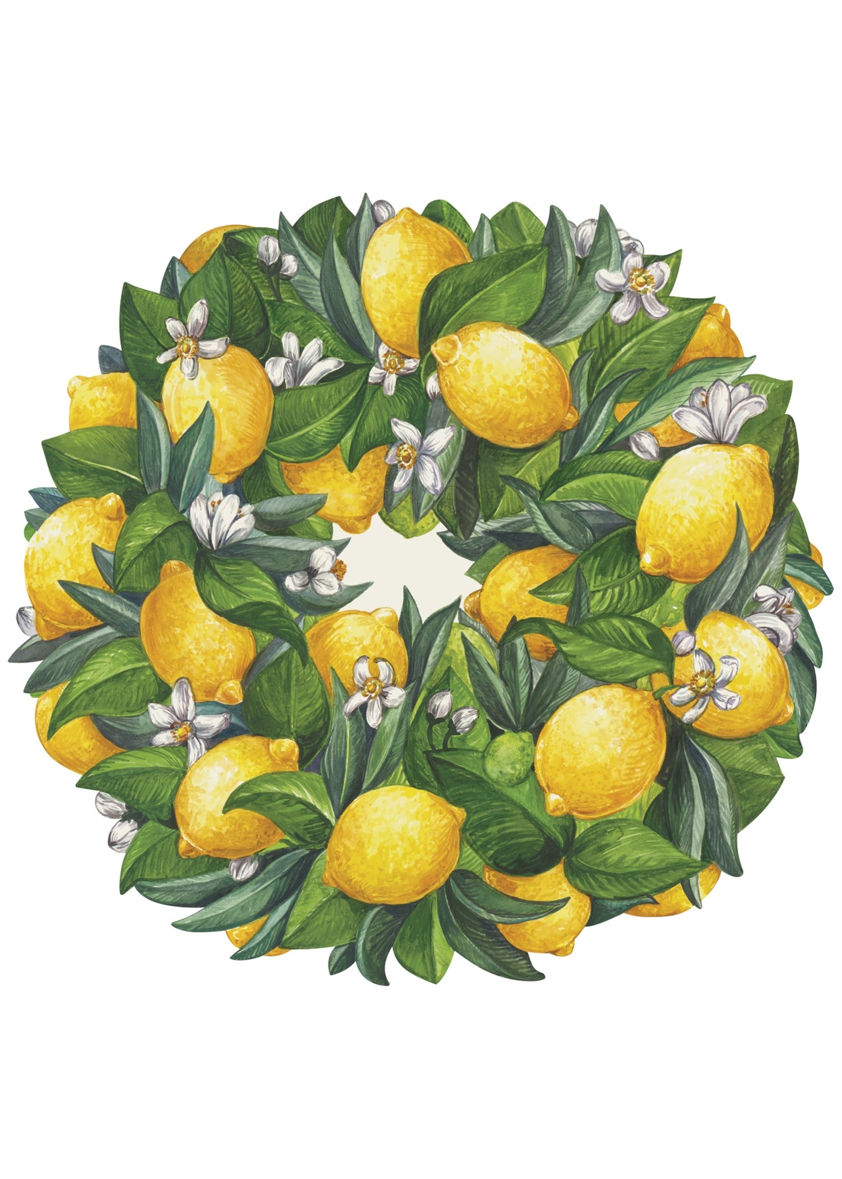 Hester & Cook Paper Placemats - Lemon Wreath (12 sheets)