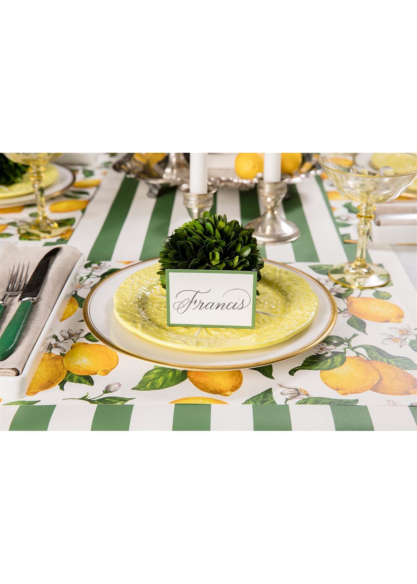 Hester & Cook Paper Placemats - Lemons (24 sheets)