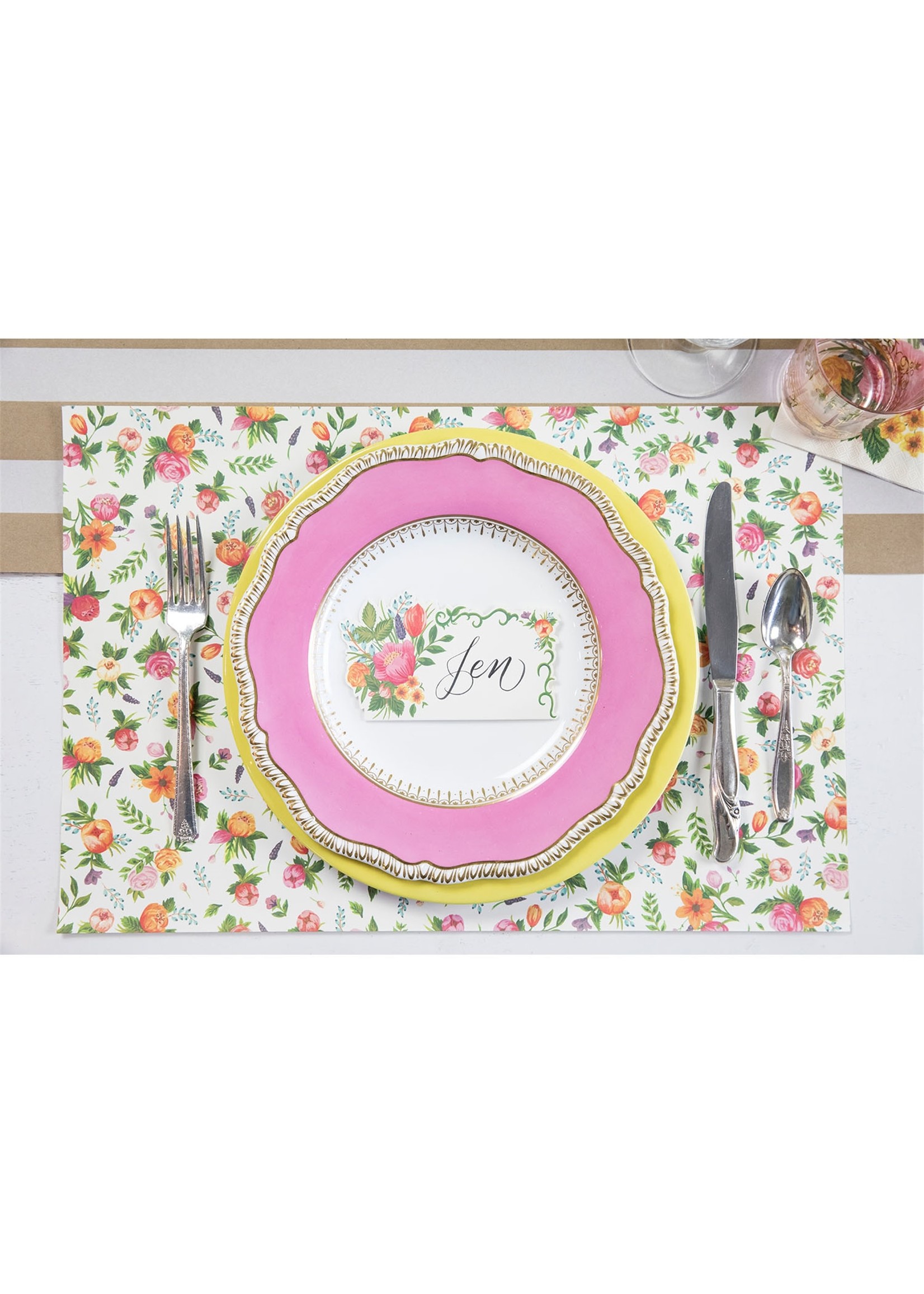 Hester & Cook Paper Placemats - Sweet Garden (24 sheets)