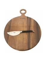 Laguiole Cutting Board Acacia with Ebony Pizza Knife