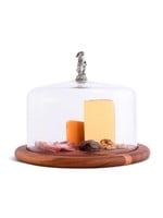 Glass Covered Wood Cheese Board 13" - Bunny