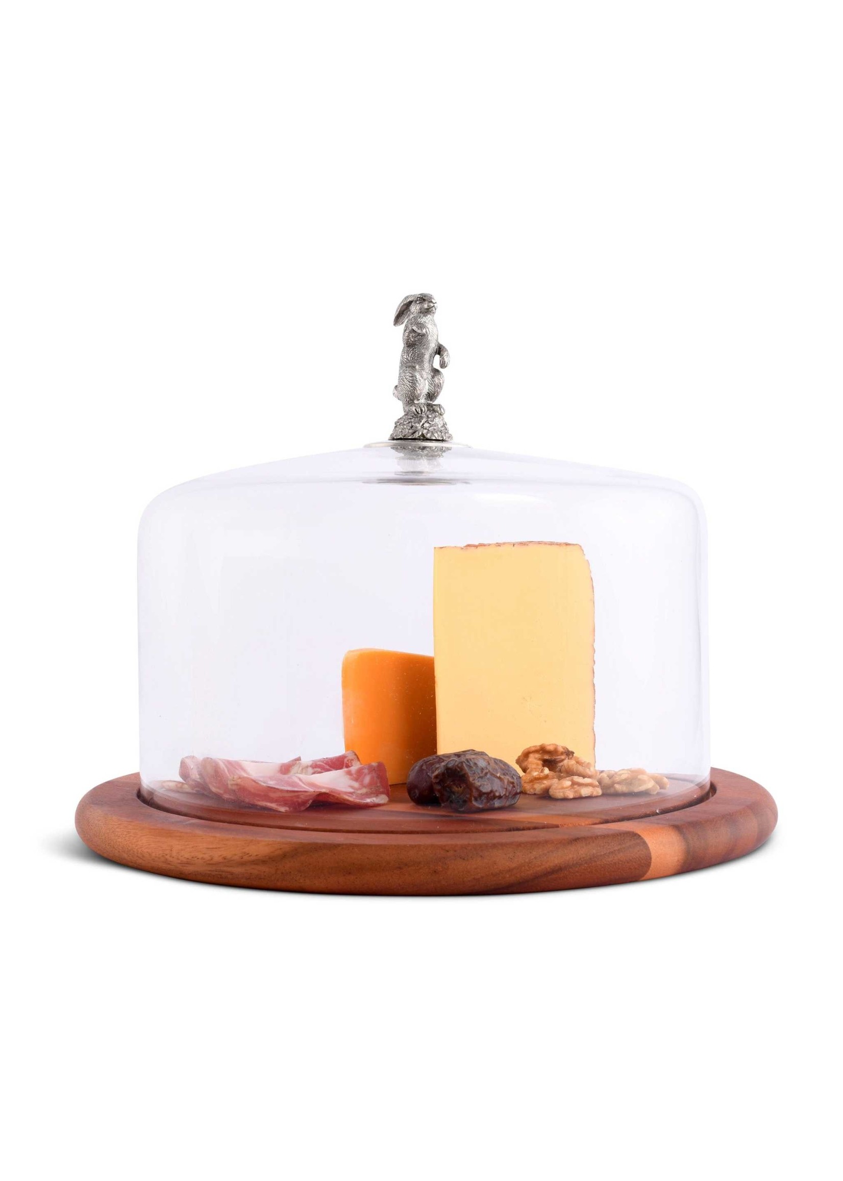 Glass Covered Wood Cheese Board 13" - Bunny