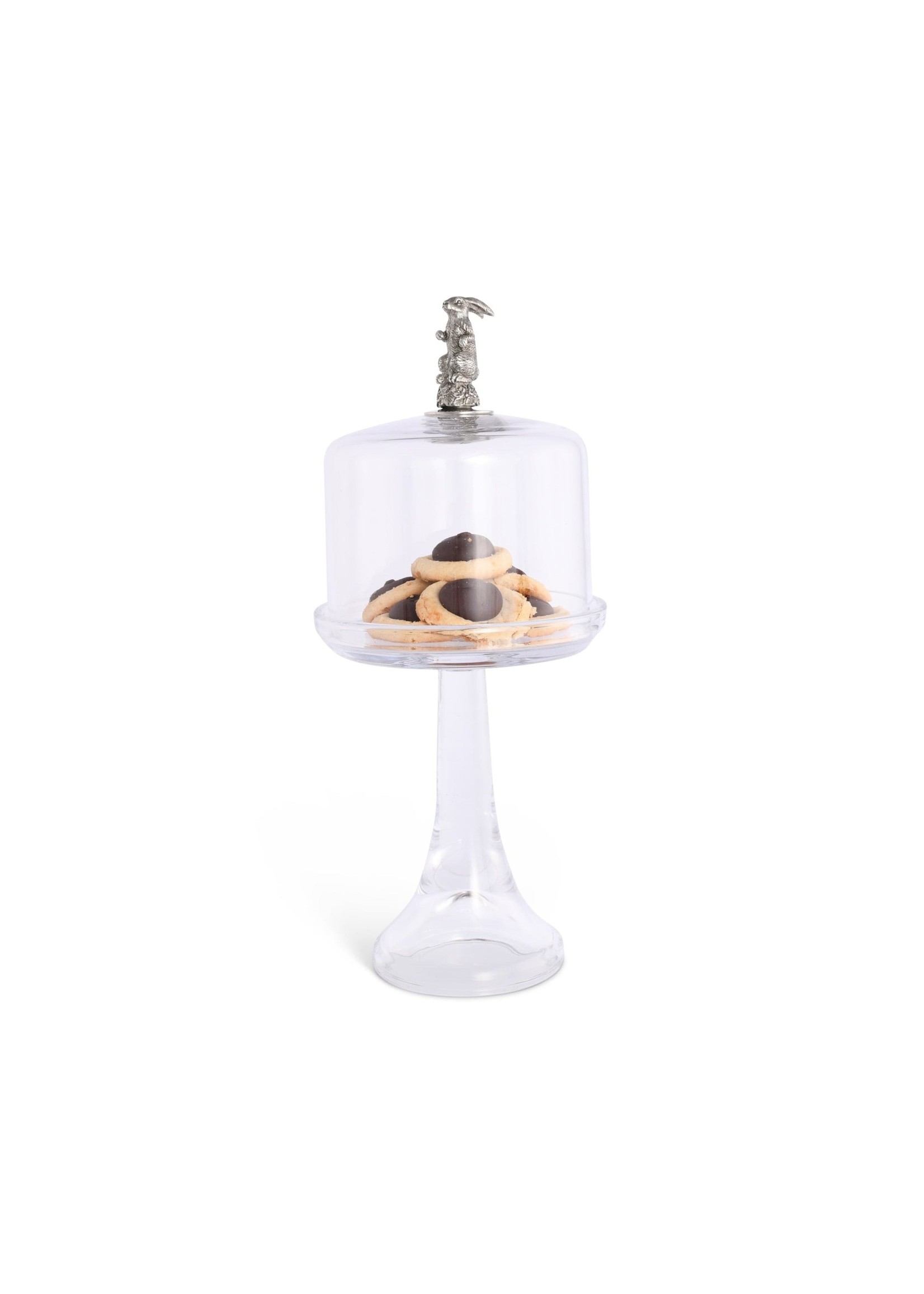 Glass Covered Cake/Dessert Stand - Bunny - Tall