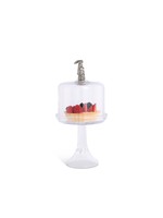 Glass Covered Cake/Dessert Stand - Bunny - Short