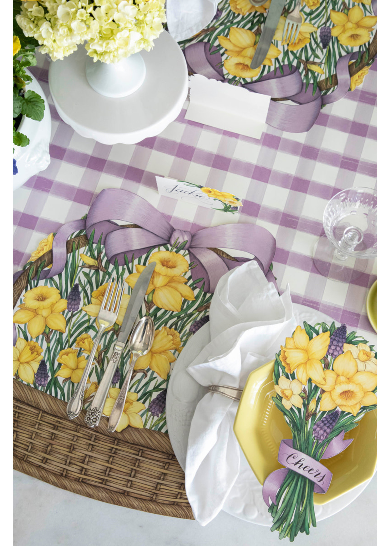 Hester & Cook Paper Runner - Painted Check Lilac