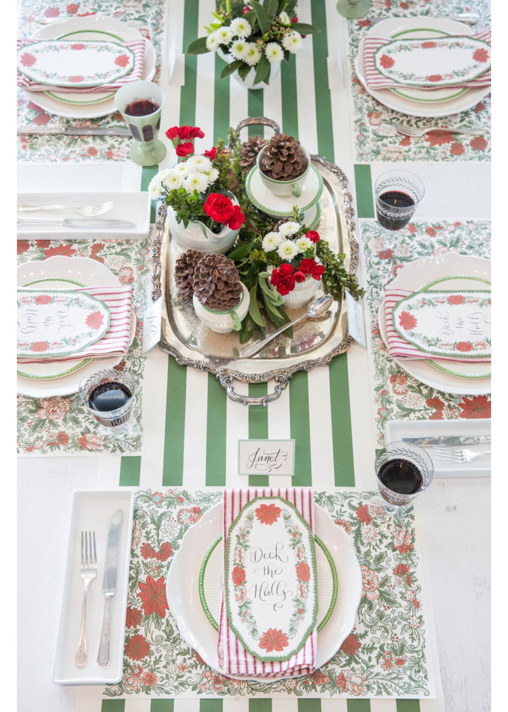 Hester & Cook Paper Placemats - Christmas China (24 sheets)