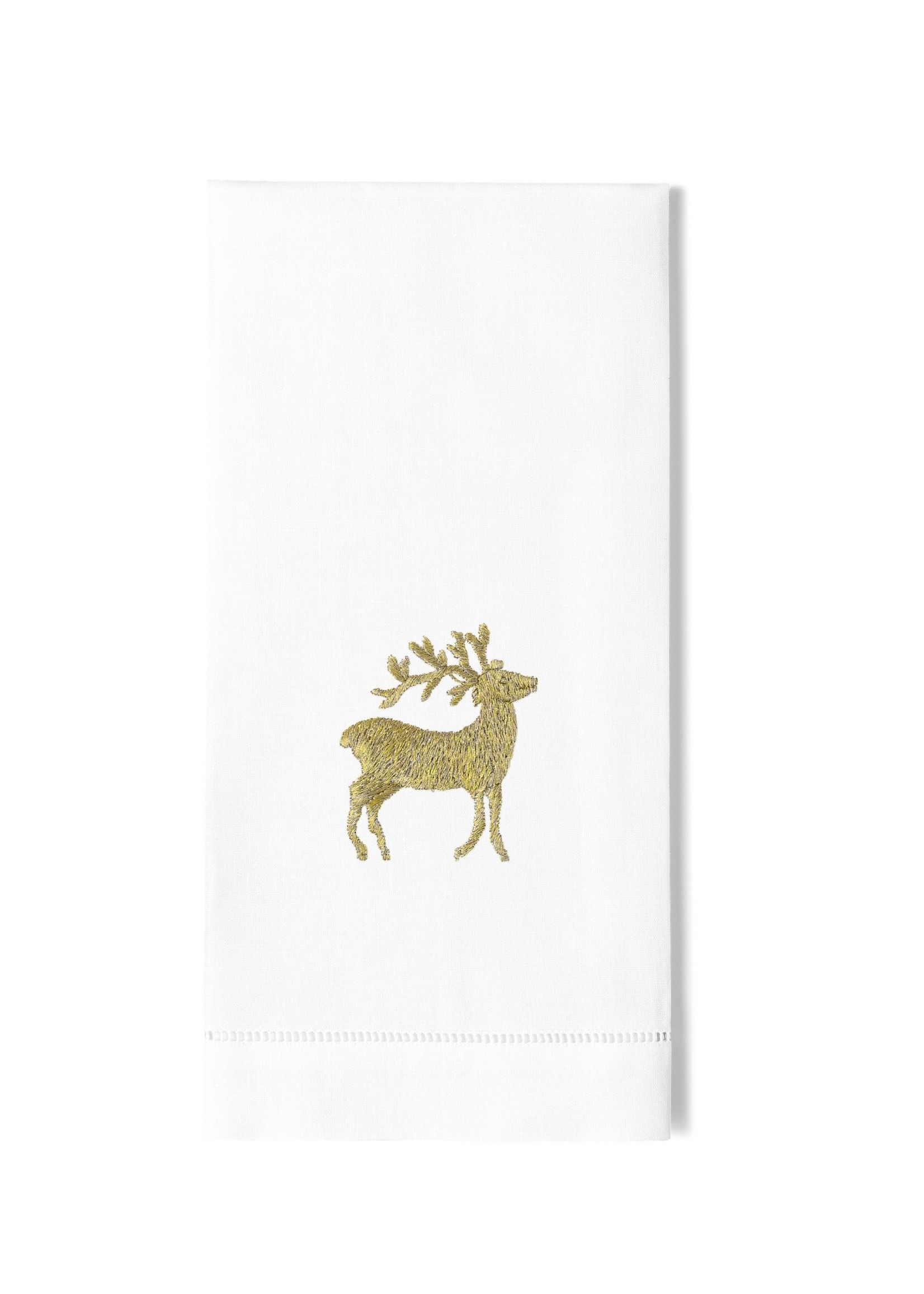 Henry Handwork Towel - Gold Reindeer
