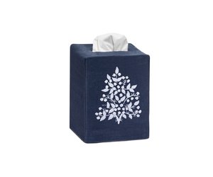 Navy blue deals tissue box cover