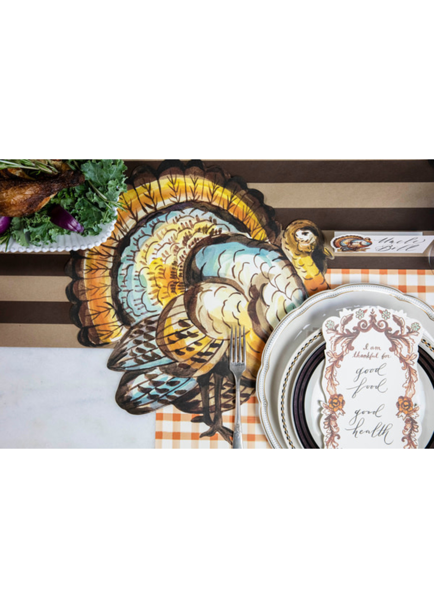 Hester & Cook Paper Placemats - Thanksgiving Turkey (12 sheets)