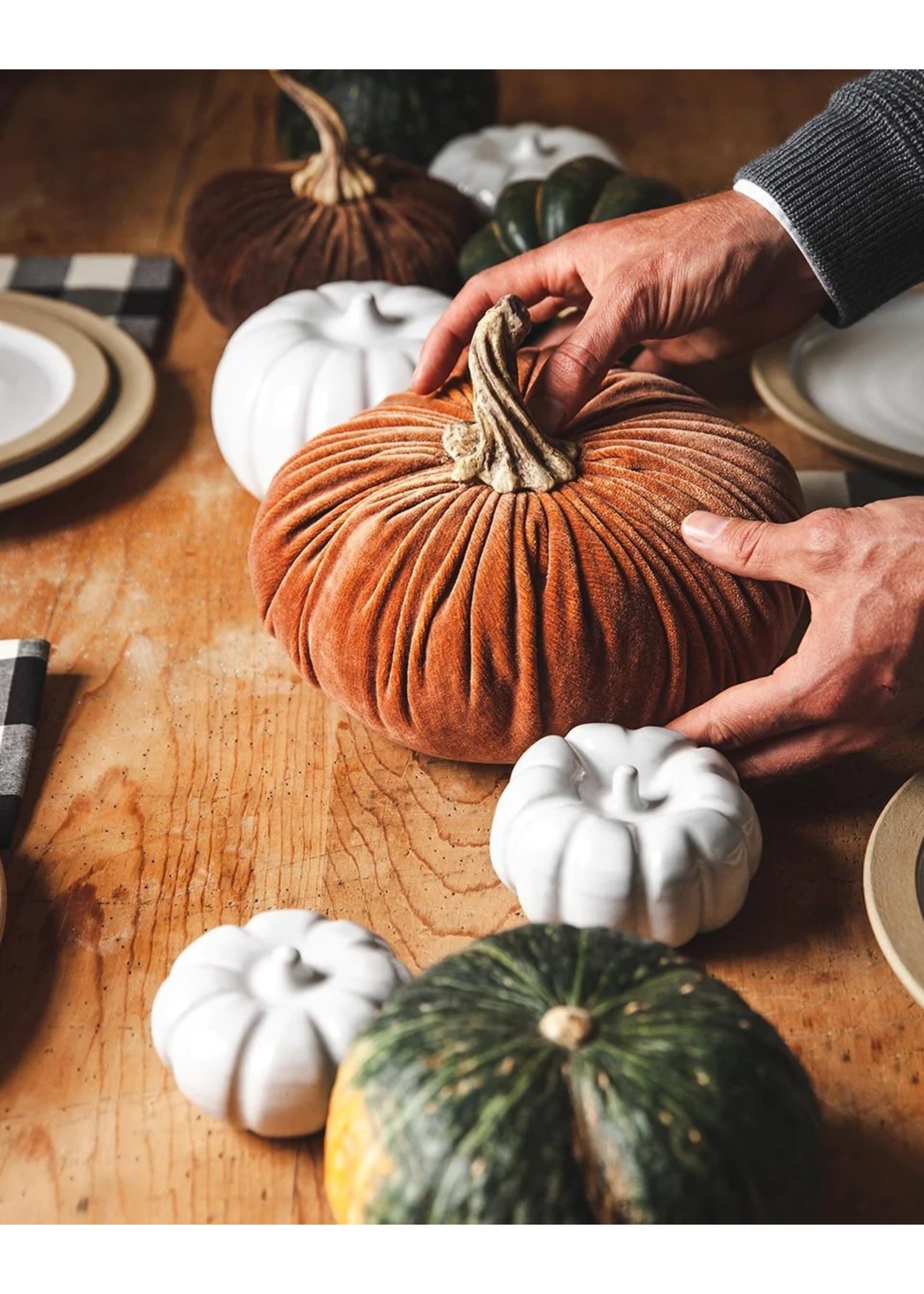 Farmhouse Pottery Harvest Pumpkin - Rust Large