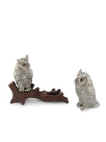 Salt & Pepper Set - Owl on Log