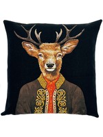 Pillow with Insert - Dressed Stag (black)