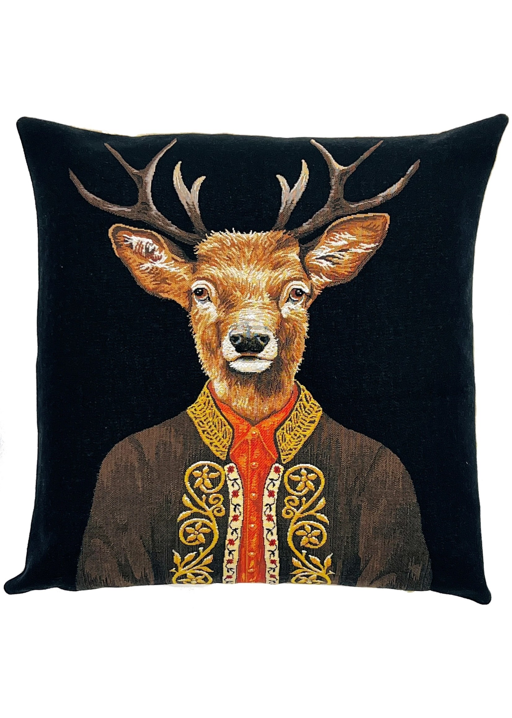 Pillow with Insert - Dressed Stag (black)
