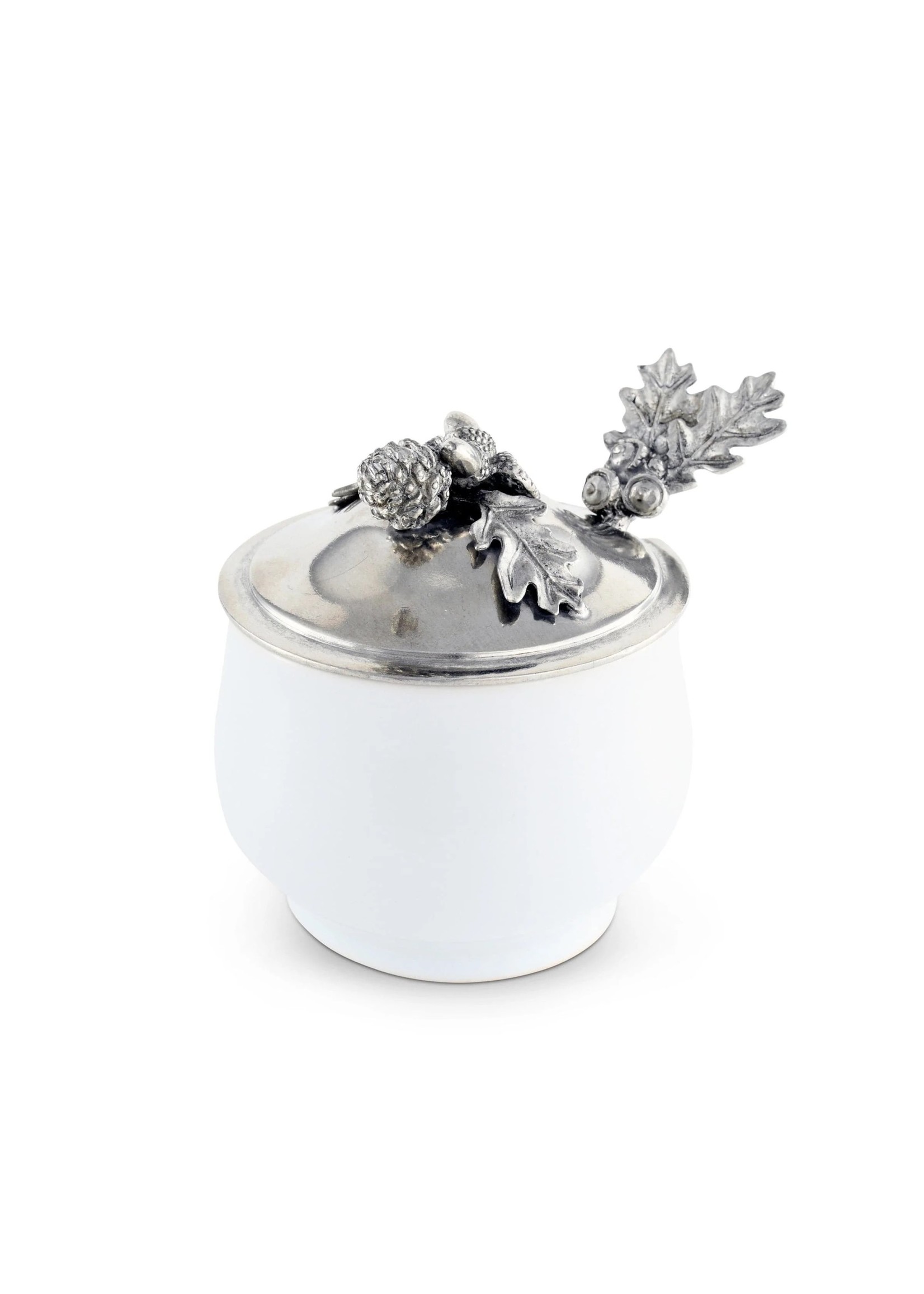 Sugar Bowl and Spoon Acorn Oak Leaf Maison Blue