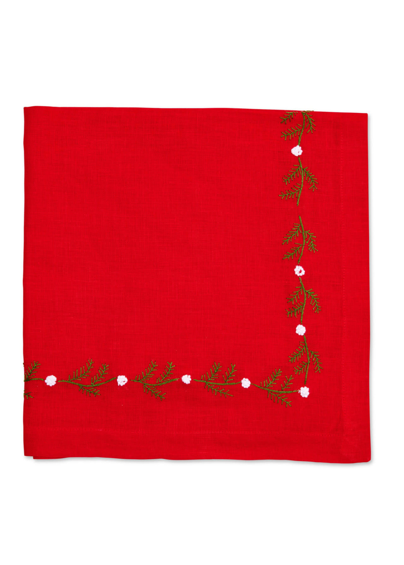 Napkin - Winter Woods Red