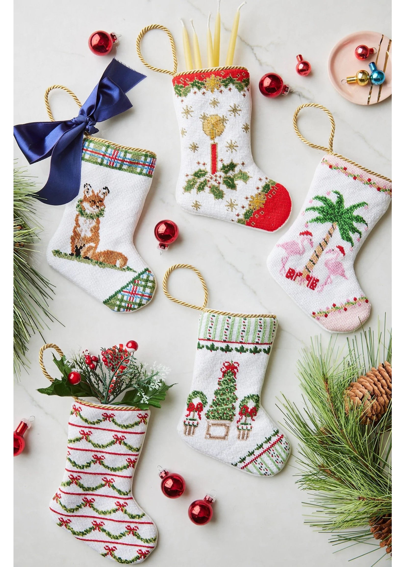 Bauble Stockings Bauble Stocking - Christmas Garland Gala by Dogwood Hill