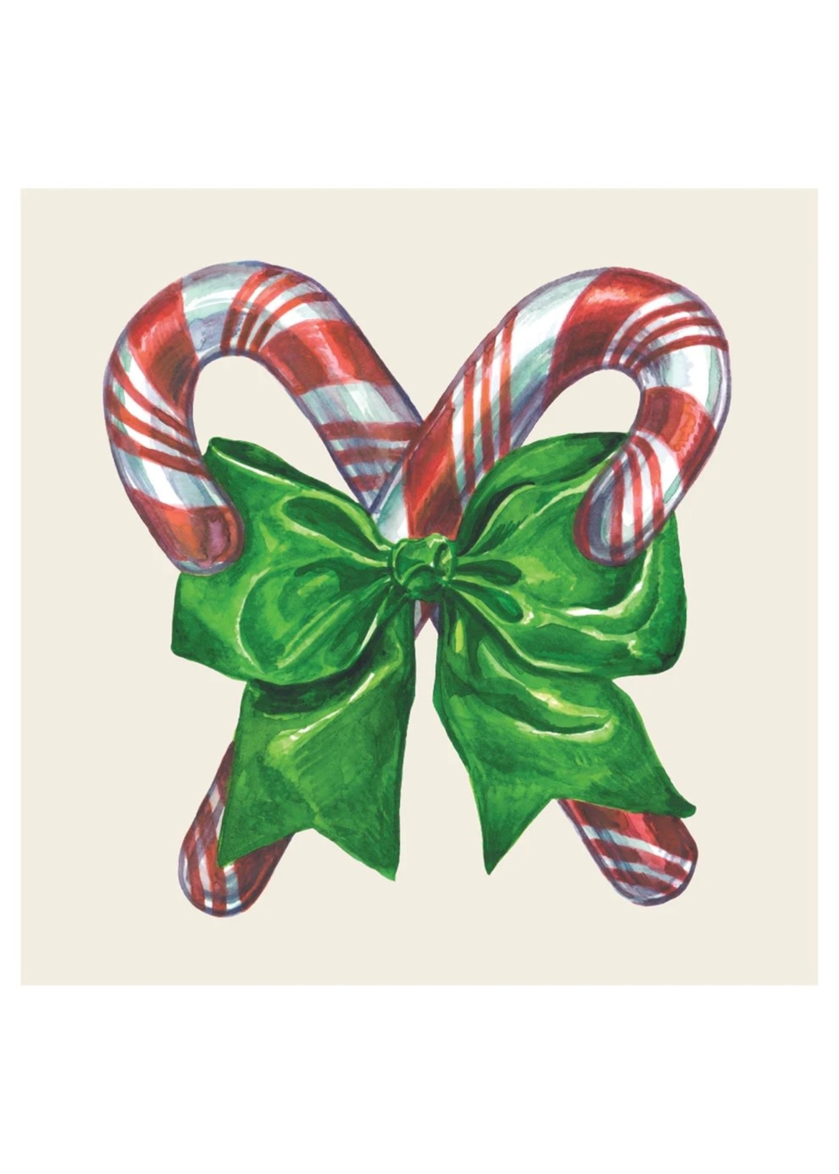 Hester & Cook Paper Cocktail Napkin - Candy Cane