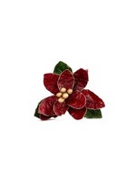 Pick - Poinsettia Flower Red 12.5"