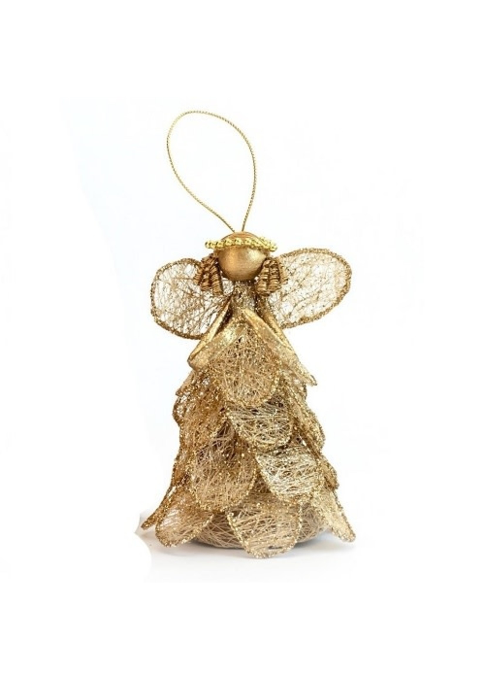 Ornament - Angel - Gumon Petals Gold 5"
