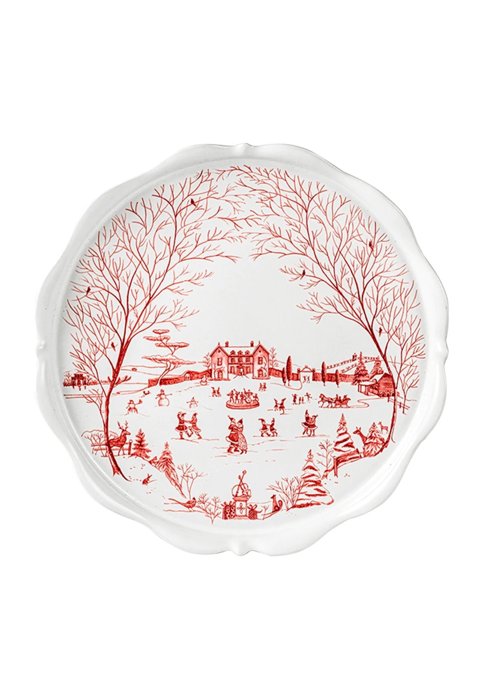 Juliska Country Estate Ruby - Winter Frolic Cake Stand