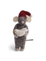 Ornament - Grey Mouse with Bird