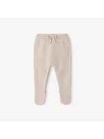 Garter Knit Baby Pant Footed Taupe 6M