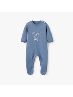 Hand Embroidered Blue Magic Sky Deer Jumpsuit 0-3M