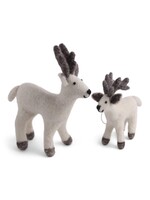 Ornament - Reindeer & Baby White
