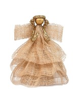 Ornament - Angel - Sinamay with Layered  Dress 4.5"