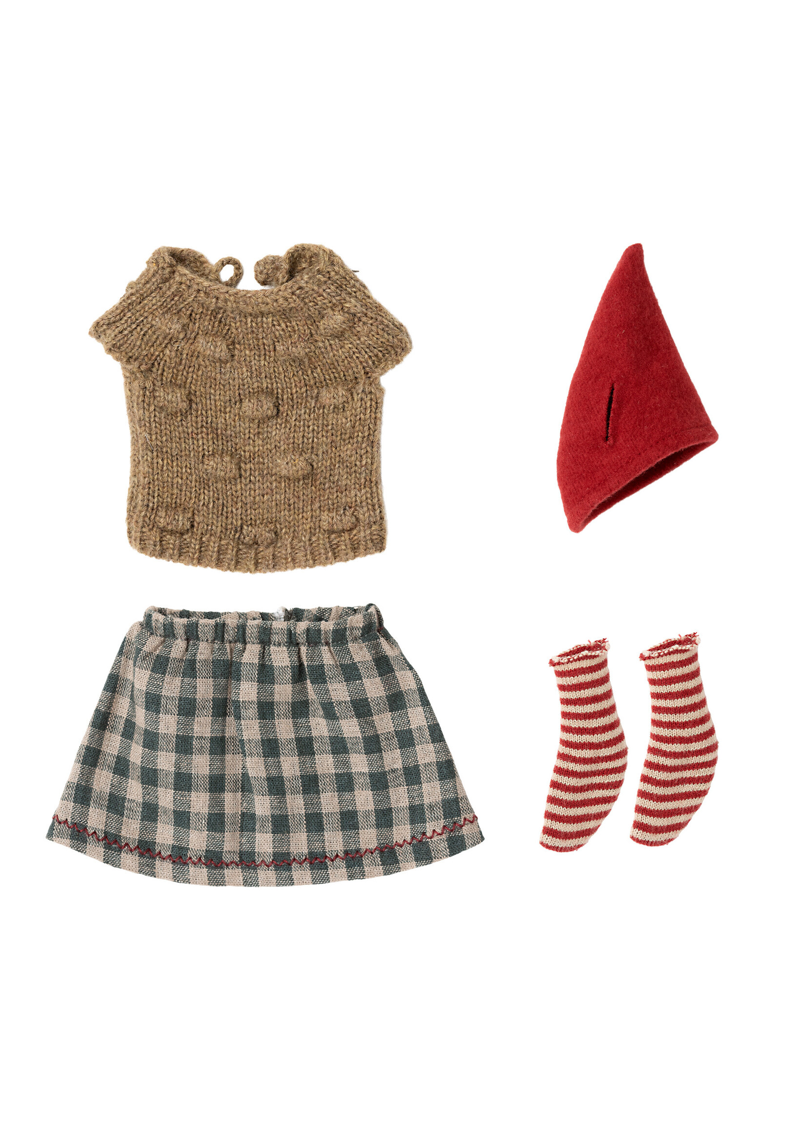 Maileg Medium Mouse - Christmas Girl Clothes