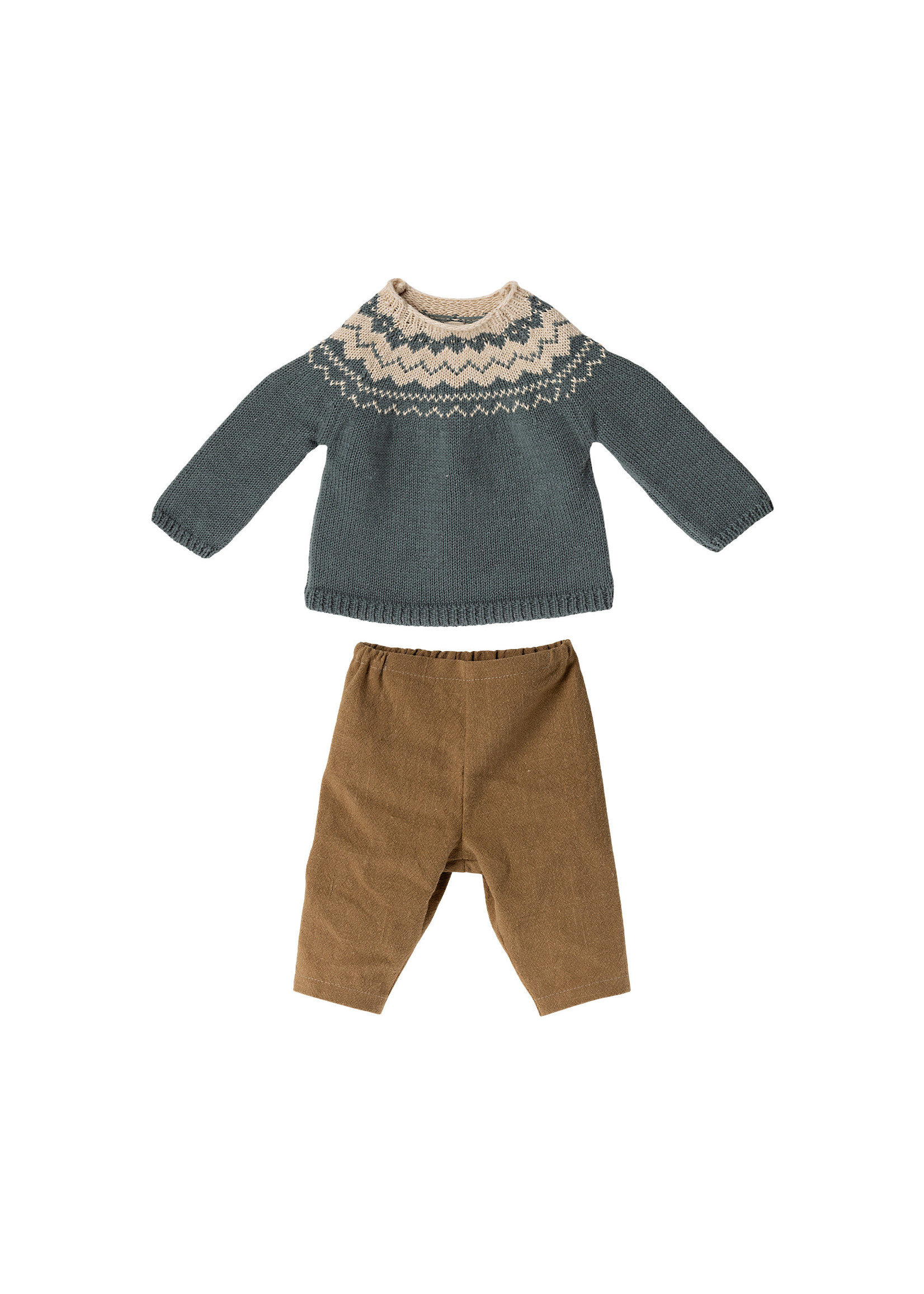 Maileg Rabit Size 5 - Pants & Knit Sweater