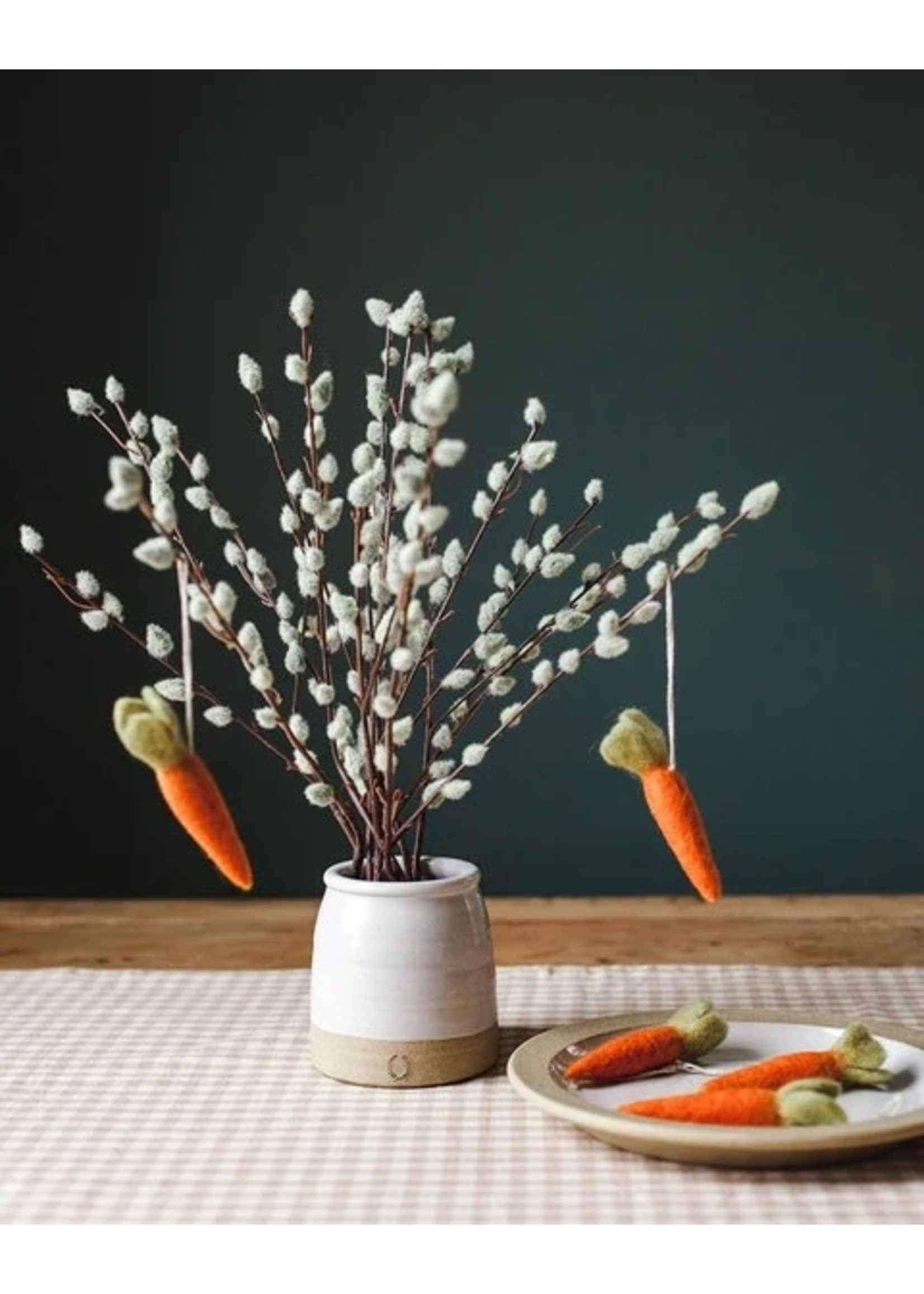 Farmhouse Pottery Ornament - Felted Carrot