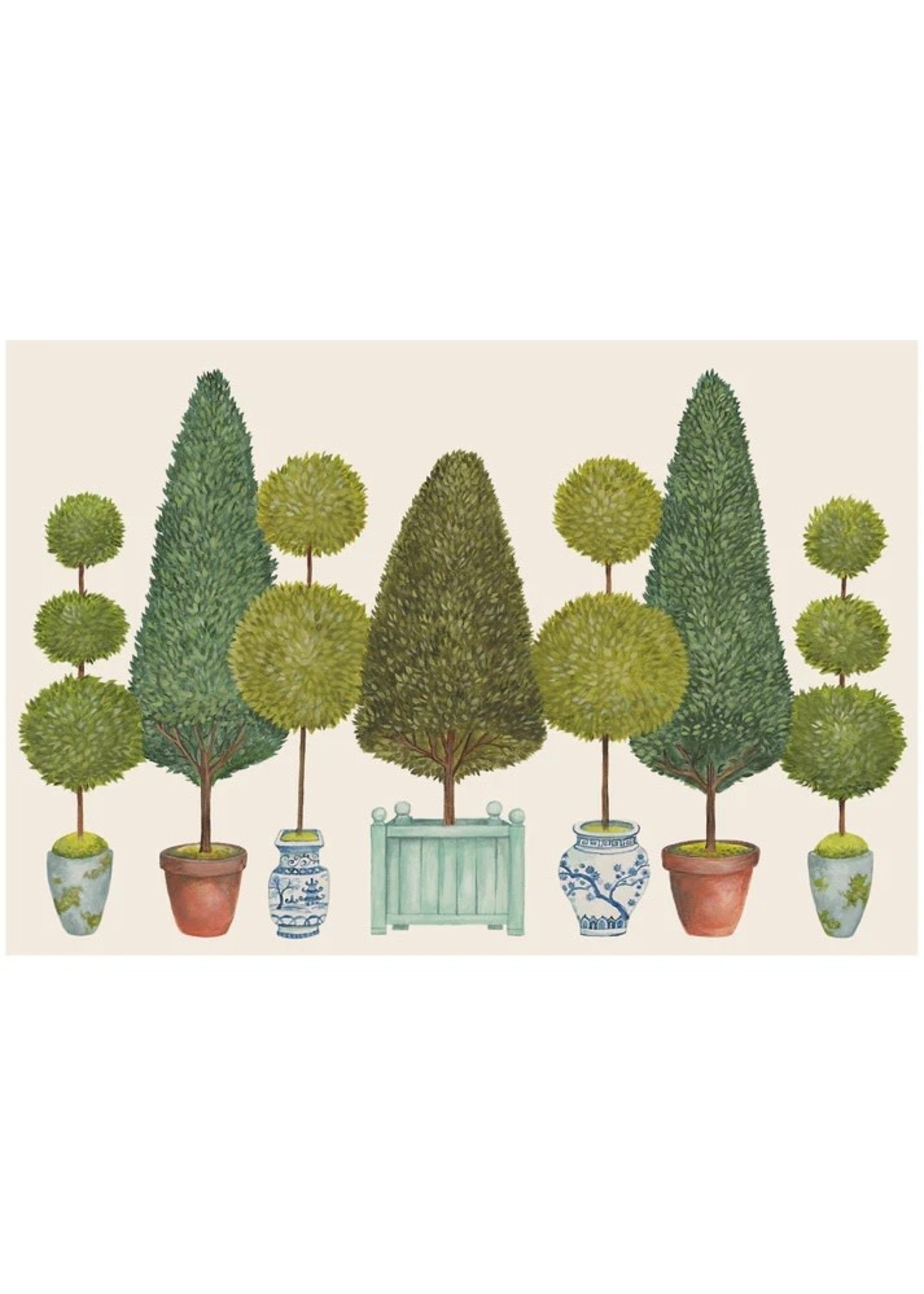 Hester & Cook Paper Placemats - Topiary Garden (24 sheets)