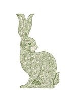 Hester & Cook Paper Placemats - Greenhouse Hare (12 sheets)