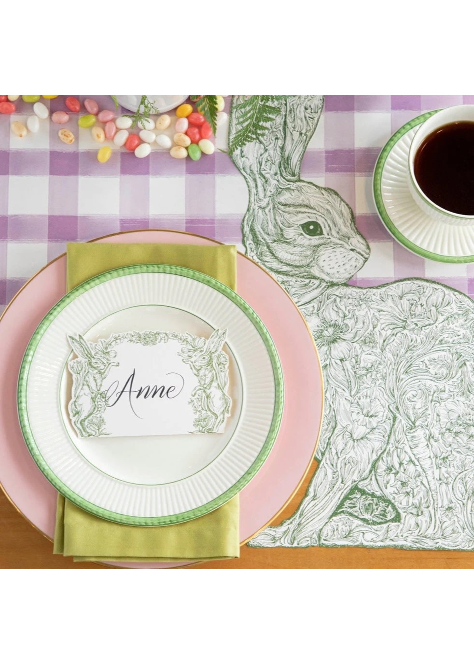 Hester & Cook Paper Placemats - Greenhouse Hare (12 sheets)