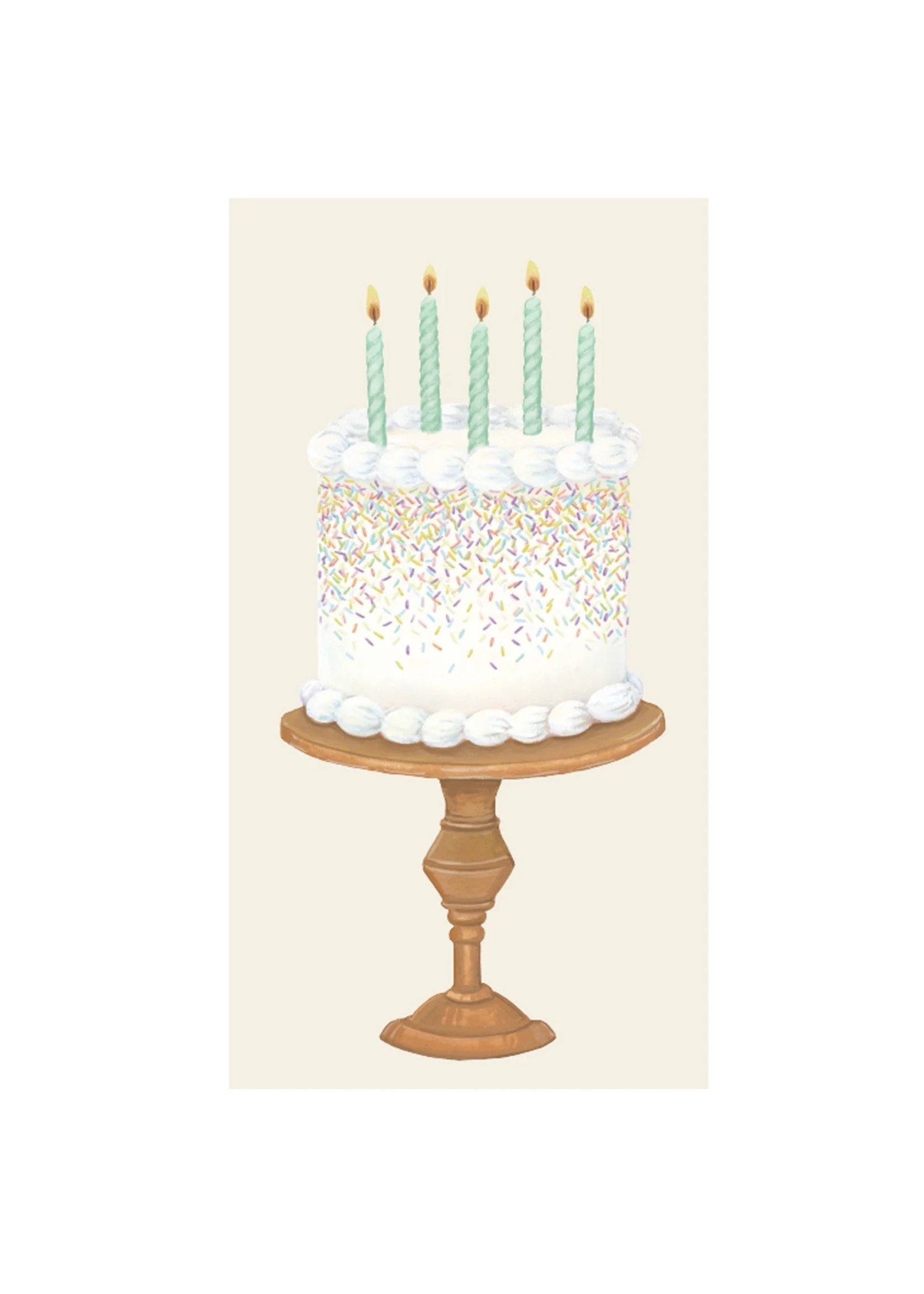 Hester & Cook Paper Guest Napkins - Birthday Cake (pack of 16)