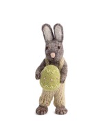 Bunny Grey with Green Egg - Small