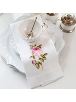 Crown Linen Towel - Pink Rose