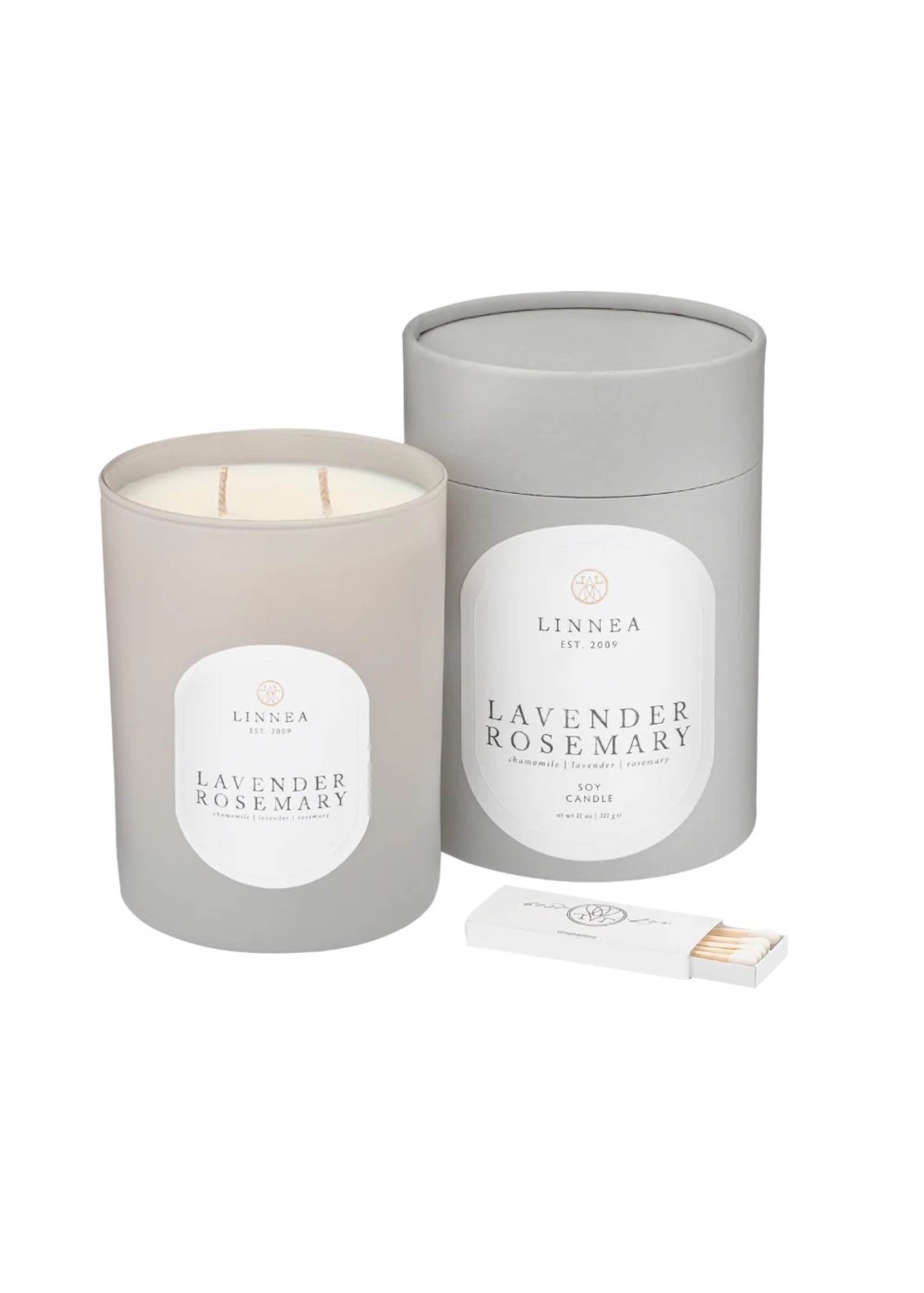 Linnea & Co. Candle - Lavender Rosemary 2-wick