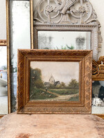 Antique & Vintage Antique French Painting of French Countryside