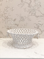 Antique & Vintage Antique Italian Porcelain Basketweave Bowl