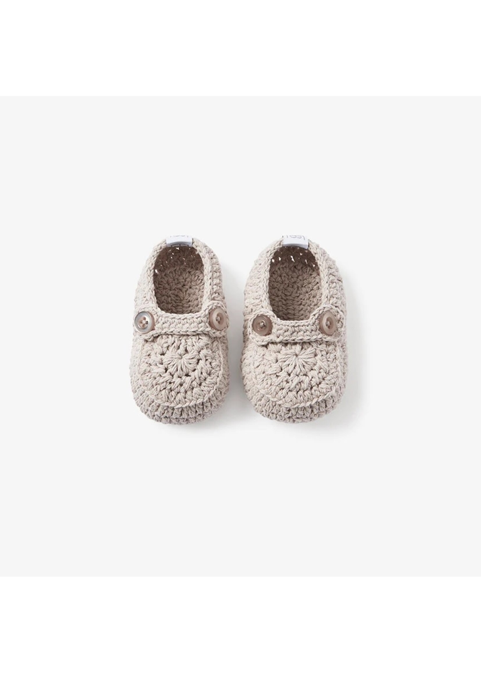 Hand Crocheted Baby Booties - Grey