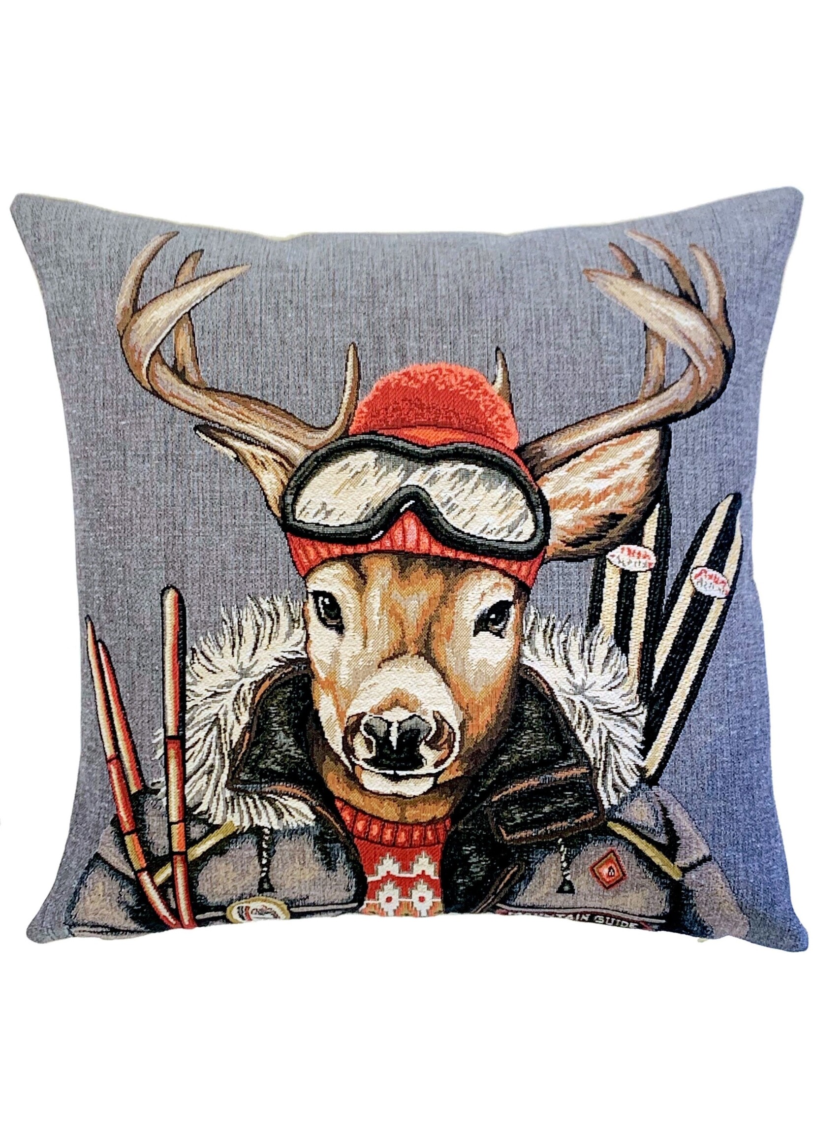 Pillow with Insert - Skiing Stag