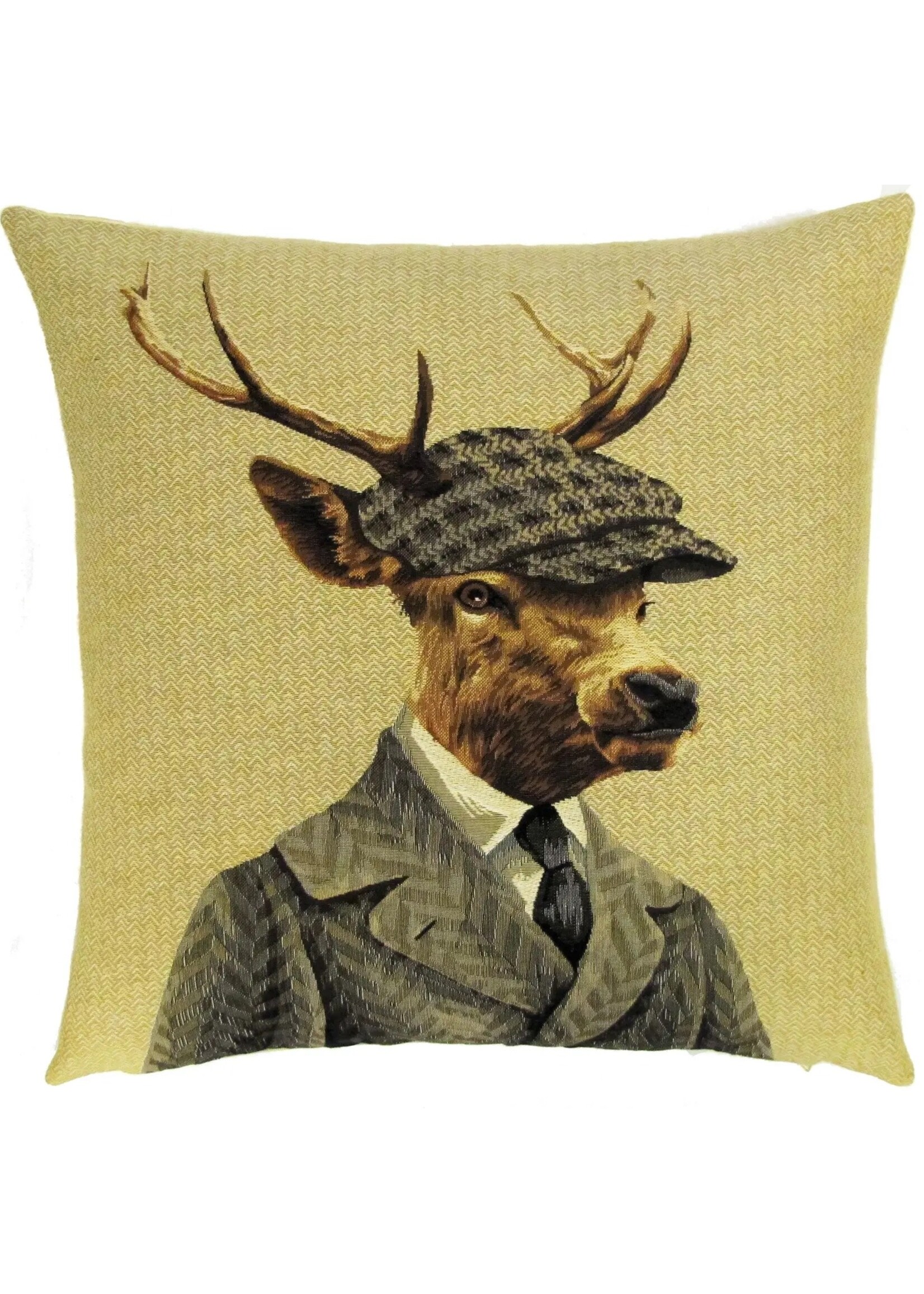 Pillow with Insert - Stag with Cap and Tie