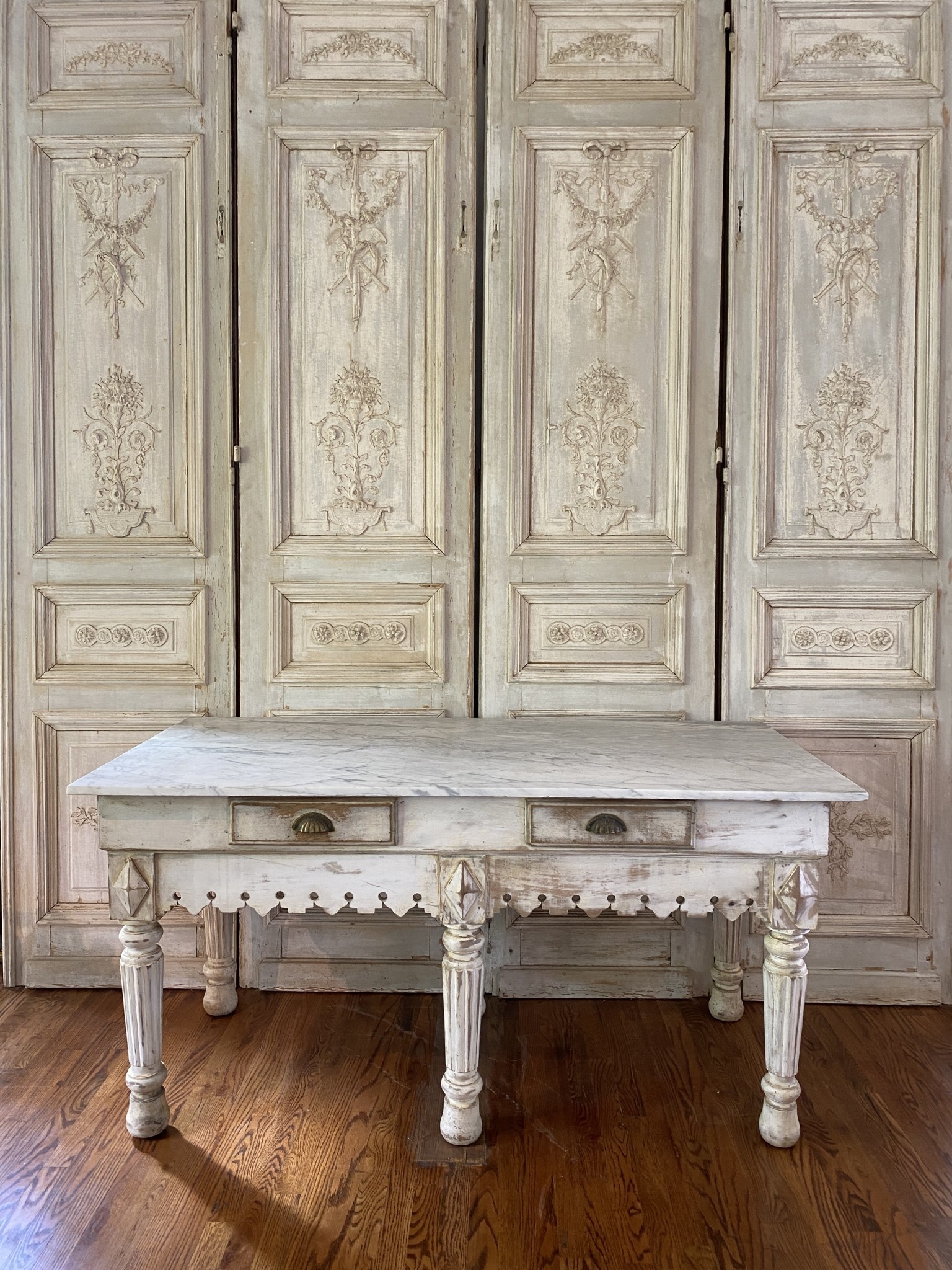 Antique French Pastry Table c.1890 Maison Blue