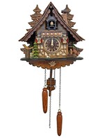 German Cuckoo Clock - Chalet  with Deer and Rabbit (quartz)