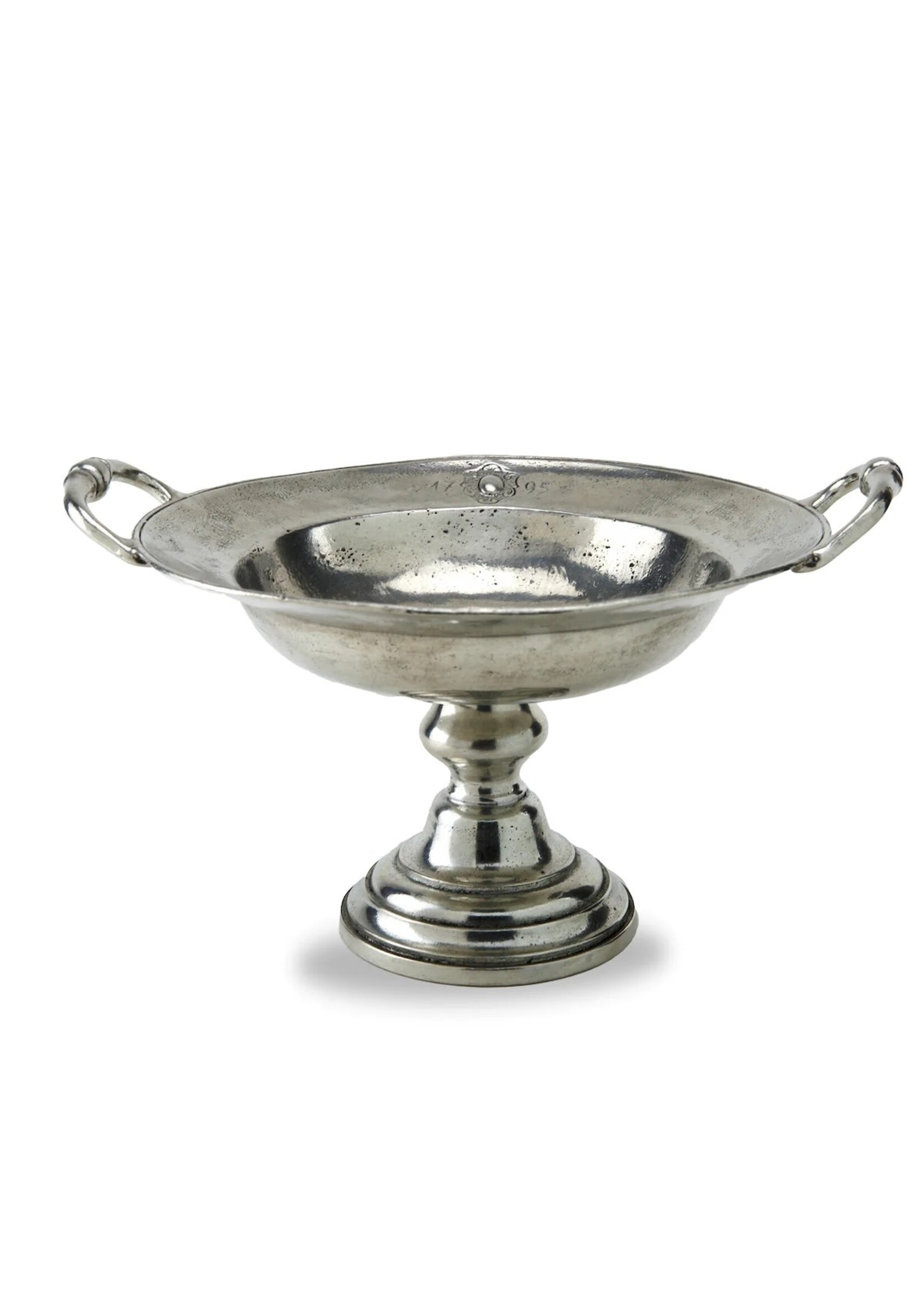 Arte Italica Pewter Vintage Mold - Pedestal Bowl with Handles