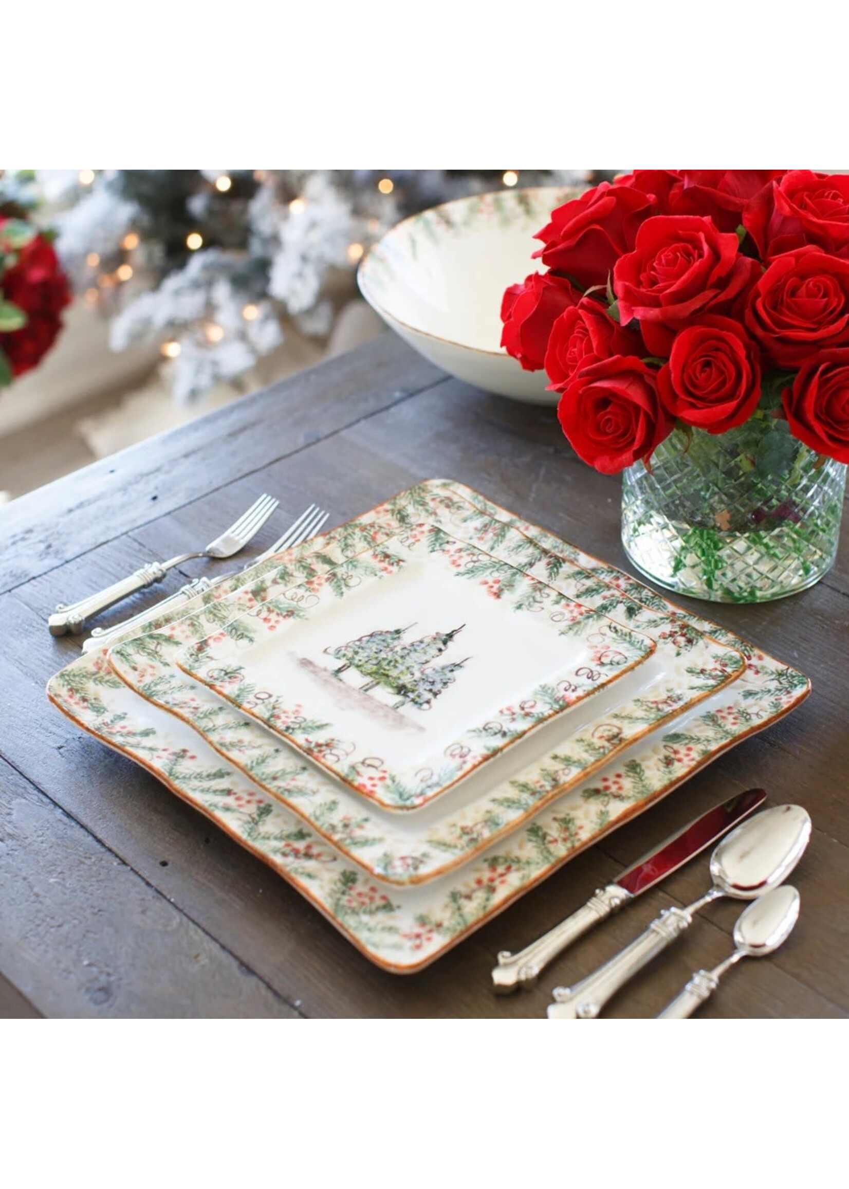 Arte Italica Natale - Dinner Plate Square