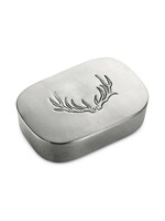 Match Pewter Antler Etched Box